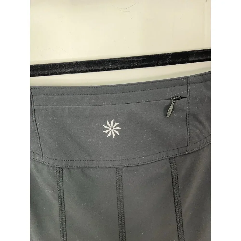 Athleta Wear About Skort Black Size 8 Pleated Tennis Golf Activewear
